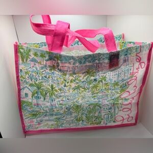 Lilly Pulitzer Pink and Green Tote Bag